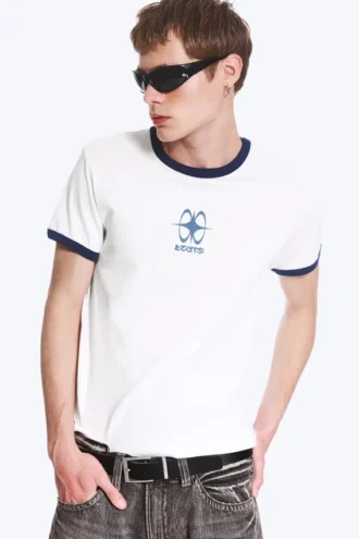 Mit Print-T-Shirt – Weiß – Beats-Print