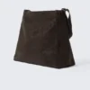 Mittlere Schultertasche mit Reißverschluss – Dark Mole Mittlere Schultertasche mit Reißverschluss – Dark Mole