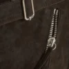 Mittlere Schultertasche mit Reißverschluss – Dark Mole Mittlere Schultertasche mit Reißverschluss – Dark Mole