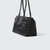 Mittlere Umhängetasche mit Taschen – Schwarz Mittlere Umhängetasche mit Taschen – Schwarz