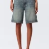 Monterey Low-Rise-Jeansshorts – Arizona Blue – Mittelblau