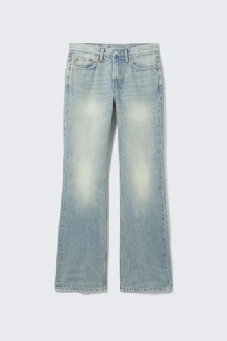 Moon Mid Rise Regular Bootcut Jeans – Aeon Blue – Hellblau
