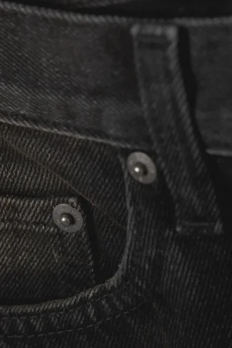 Moon Mid Rise Regular Bootcut Jeans – Deep Night – Schwarz
