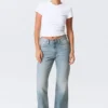 Moon Mid Rise Regular Bootcut Jeans – Seventeen Blue – Mittelblau