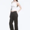 Moon Mid Rise Regular Bootcut Jeans – Tuned Black – Schwarz