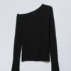 Myra nahtloses Langarm-Top – Schwarz Myra nahtloses Langarm-Top – Schwarz