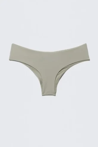 Nahtlose Hipster-Bikinihose – Khaki-Grün