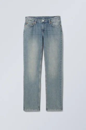 Nail Low Rise Slim Straight Jeans – Trove Blue – Mittelblau