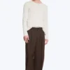 Nate Baggy-Fit-Anzughose mit Falten – Dunkelbraun Nate Baggy-Fit-Anzughose mit Falten – Dunkelbraun