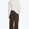 Nate Baggy-Fit-Anzughose mit Falten – Dunkelbraun Nate Baggy-Fit-Anzughose mit Falten – Dunkelbraun