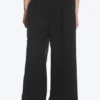 Nate Baggy-Fit-Hose mit Bundfalten – Schwarz Nate Baggy-Fit-Hose mit Bundfalten – Schwarz