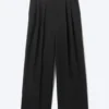 Nate Baggy-Fit-Hose mit Bundfalten – Schwarz Nate Baggy-Fit-Hose mit Bundfalten – Schwarz