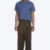 Nate Baggy Fit Plissee-Hose – Braun Nadelstreifen Nate Baggy Fit Plissee-Hose – Braun Nadelstreifen