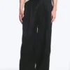 Nate Baggy-Hose aus Leinenmischung – Schwarz Nate Baggy-Hose aus Leinenmischung – Schwarz