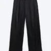Nate Baggy-Hose aus Leinenmischung – Schwarz Nate Baggy-Hose aus Leinenmischung – Schwarz