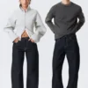 Nebula Mid Rise Loose Barrel Unisex-Jeans – Blue Rinse – Dunkelblau Nebula Mid Rise Loose Barrel Unisex-Jeans – Blue Rinse – Dunkelblau