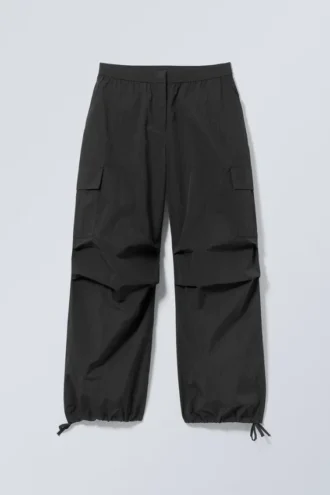 Nila Parachute Hose – Schwarz