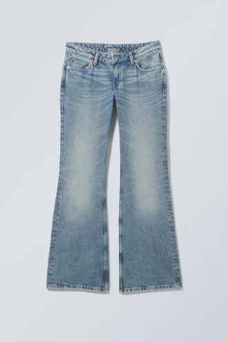 Nova Low Rise Slim Bootcut Jeans – Blue Stream – Mittelblau