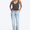 Nova Low Rise Slim Bootcut Jeans – Lip Blue – Hellblau