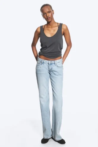 Nova Low Rise Slim Bootcut Jeans – Lip Blue – Hellblau