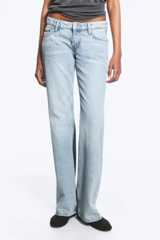 Nova Low Rise Slim Bootcut Jeans – Lip Blue – Hellblau