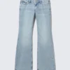 Nova Low Rise Slim Bootcut Jeans – Lip Blue – Hellblau