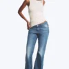 Nova Low Rise Slim Bootcut Jeans – Mine Blue – Mittelblau