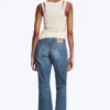 Nova Low Rise Slim Bootcut Jeans – Mine Blue – Mittelblau