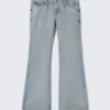 Nova Low Rise Slim Bootcut Jeans – Ziegelblau – Hellblau Nova Low Rise Slim Bootcut Jeans – Ziegelblau – Hellblau