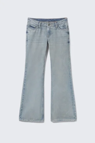 Nova Low Rise Slim Bootcut Jeans – Ziegelblau – Hellblau