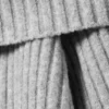 Off-Shoulder-Pullover mit Rippmuster – Grau meliert Off-Shoulder-Pullover mit Rippmuster – Grau meliert