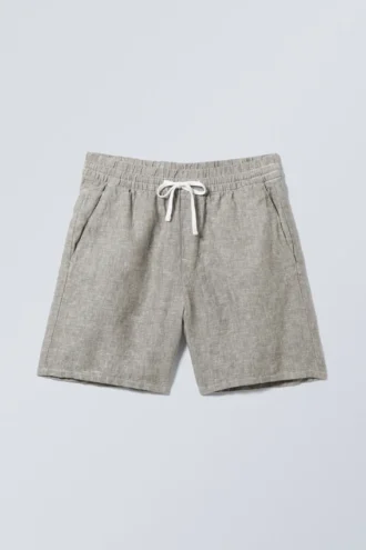 Olsen Leinen-Shorts – Faded Dusty Mole