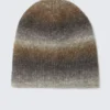 Ombre-gestreifte Mütze – Dusty Beige Ombre-gestreifte Mütze – Dusty Beige