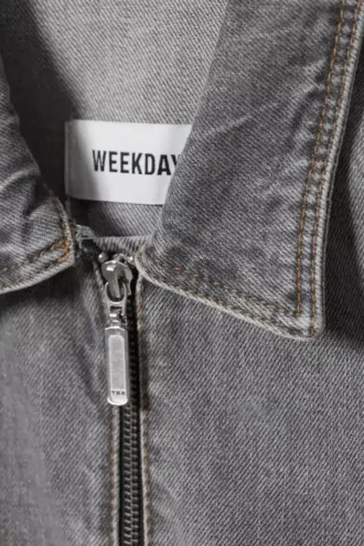 Ontario Denim-Reißverschlussjacke – Eleven Grey