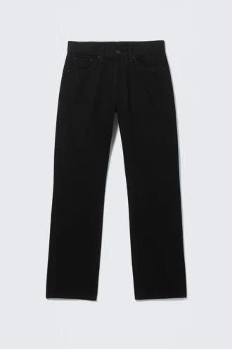 Orbit Mid Rise Regular Straight Jeans – Black Rinse – Schwarz