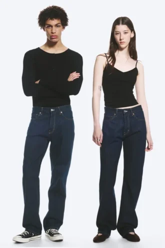 Orbit Mid Rise Regular Straight Jeans – Blue Rinse