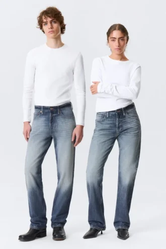 Orbit Mid Rise Regular Straight Jeans – Board Blue – Mittelblau