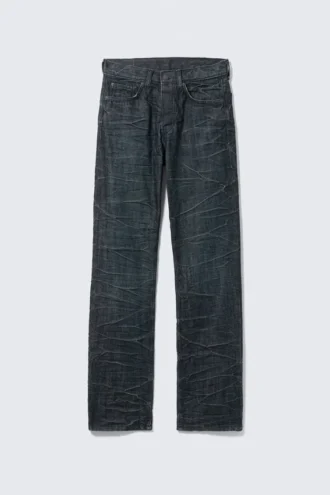 Orbit Mid Rise Regular Straight Leg Jeans – Ridge Blue – Dunkelblau