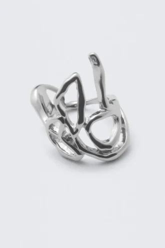 Organisch geformter Ring – Silber