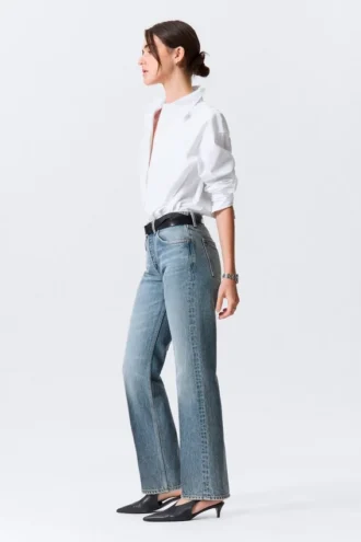 Origin Mid Rise Regular Straight Jeans – Mittelblau – Mittelblau