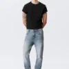 Orion Mid Rise Slim Fit Straight Jeans – Blue Horses – Mittelblau