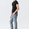 Orion Mid Rise Slim Fit Straight Jeans – Blue Horses – Mittelblau