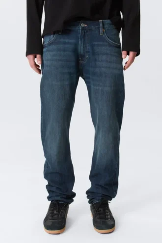 Orion Mid Rise Slim Fit Straight Jeans – Tiefseeblau – Dunkelblau