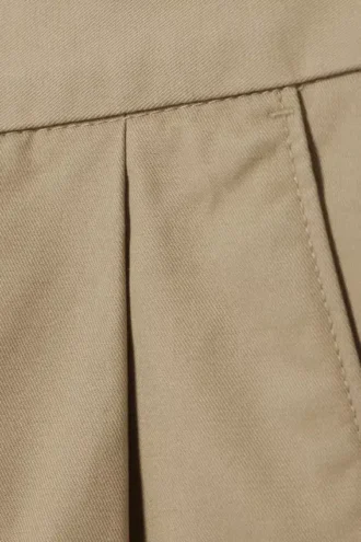 Otis Oversized-Chino aus plissiertem Baumwolltwill – Beige