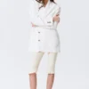 Oversize-Blazer mit Einreiher-Schlitz – Off-White Oversize-Blazer mit Einreiher-Schlitz – Off-White