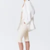 Oversize-Blazer mit Einreiher-Schlitz – Off-White Oversize-Blazer mit Einreiher-Schlitz – Off-White