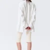 Oversize-Blazer mit Einreiher-Schlitz – Off-White Oversize-Blazer mit Einreiher-Schlitz – Off-White