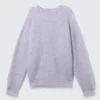 Oversize-Pullover aus Mohairmischung – Hellviolett meliert