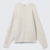 Oversize-Pullover aus Mohairmischung – Off-White Oversize-Pullover aus Mohairmischung – Off-White