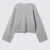 Oversize-Pullover – Grau meliert Oversize-Pullover – Grau meliert